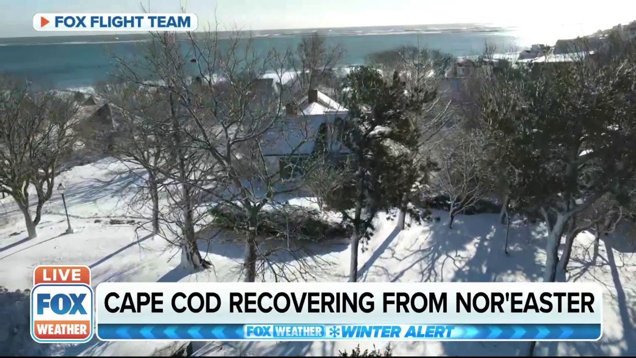 Cape Cod covered in snow