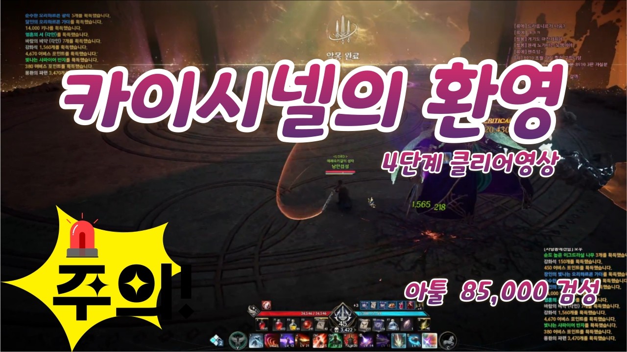 아이온2 카이시넬의 환영 4단계 클리어 영상 #아이온2