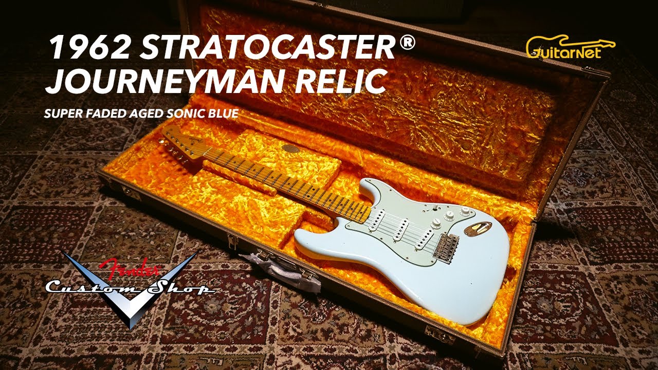 Fender Custom Shop 1962 Stratocaster® | Journeyman Relic | Super Faded Aged Sonic Blue | Guitarnet