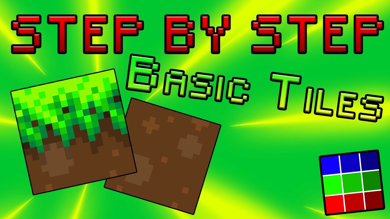 Drawing Basic TILES in PiskelApp (Step by Step Tutorial) #1.