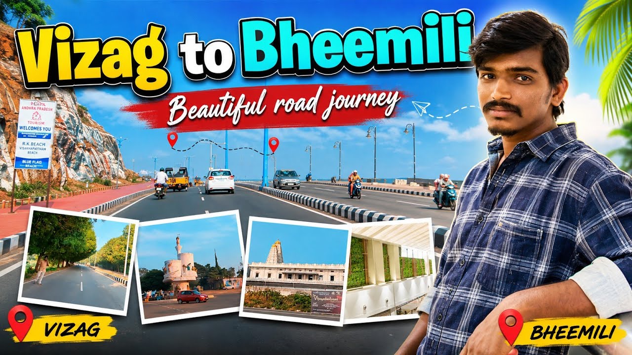 Vizag To Bheemili Complete Video Tour 🛣️🏍️ | Vizag Beach Road | Beach | Vizag Tourist Places| 2024 |