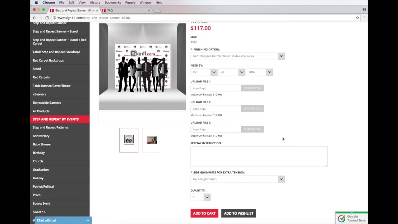 How to Order a Step and Repeat Banner from Sign11.com