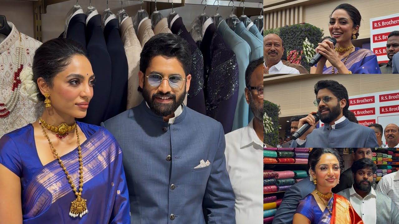 Naga Chaitanya & Sobhita Dhulipala Inaugurate R.S. Brothers Mega Shopping Mall at Boduppal #viral