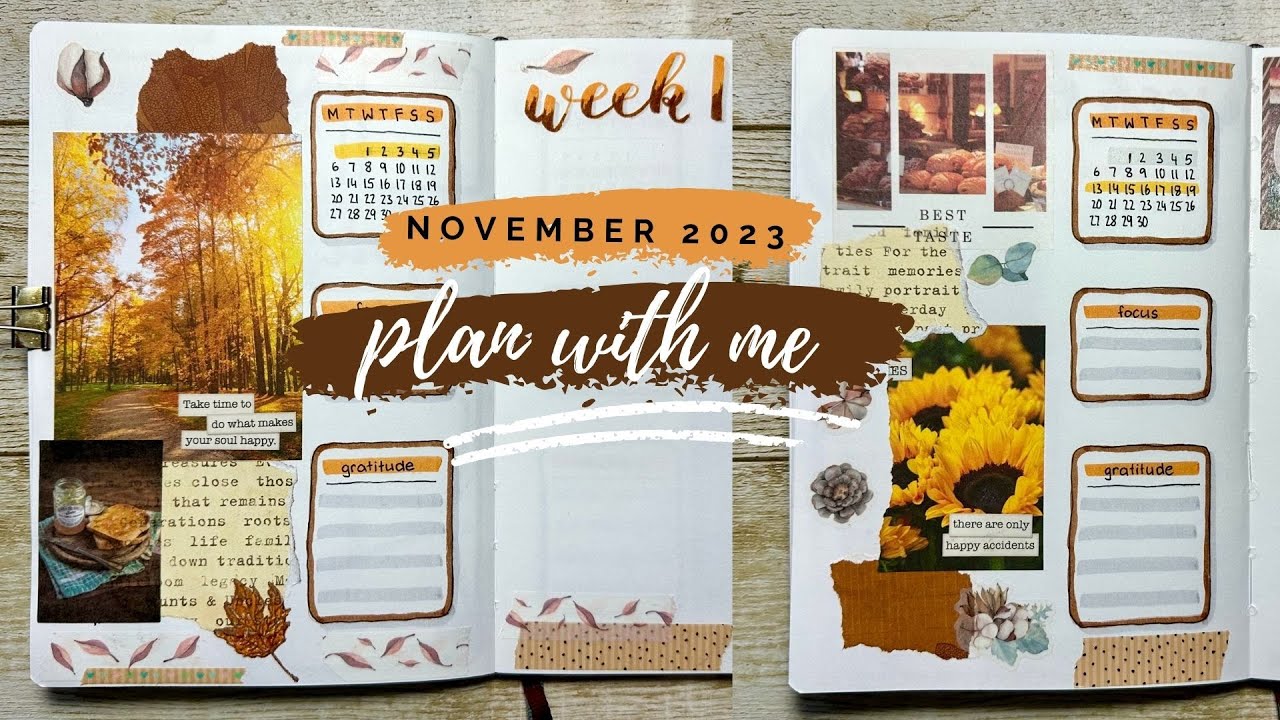 PLAN WITH ME // November 2023 Bullet Journal Setup - cozy and productive fall theme
