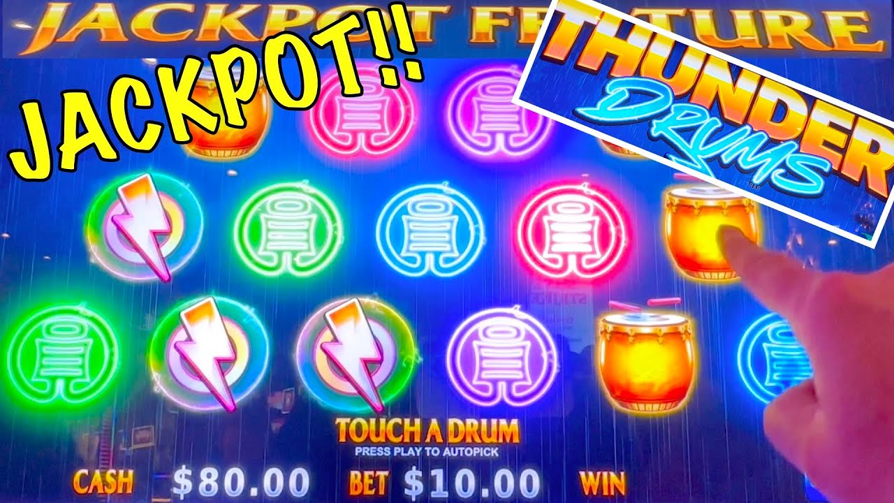 THE THUNDER brings HUGE JACKPOT HANDPAY!!! 🌩️🪘🦁 Thunder Drums Leaping Lions