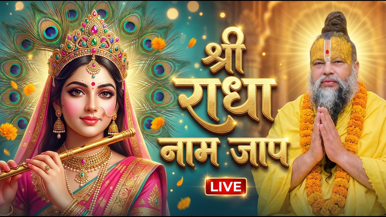 🌸 Radhe Radhe Japa | 24/7 Meditative Chanting for Peace & Positive Energy