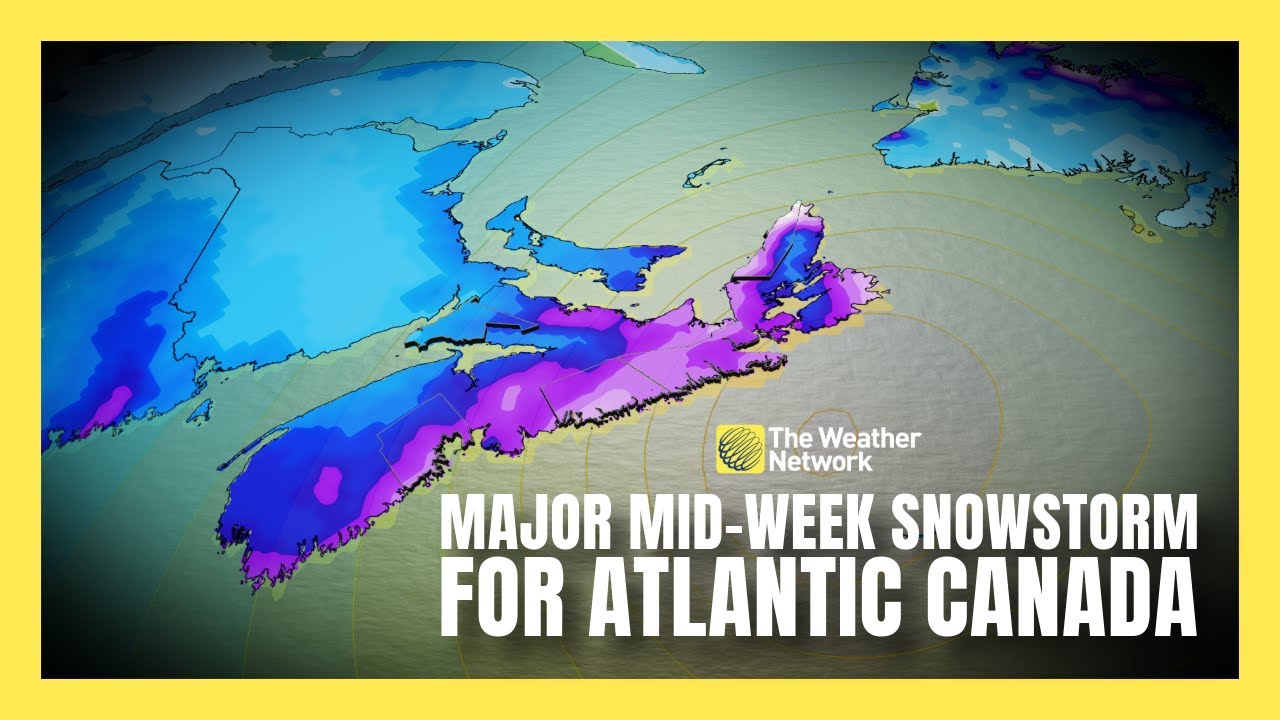 A Major Mid-Week Snowstorm is on the Table for Atlantic Canada | #forecast