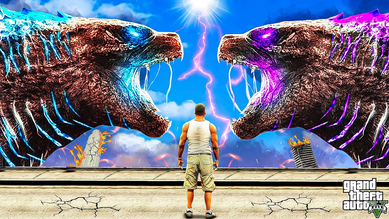 FRANKLIN VS EVIL KAIJU In GTA 5