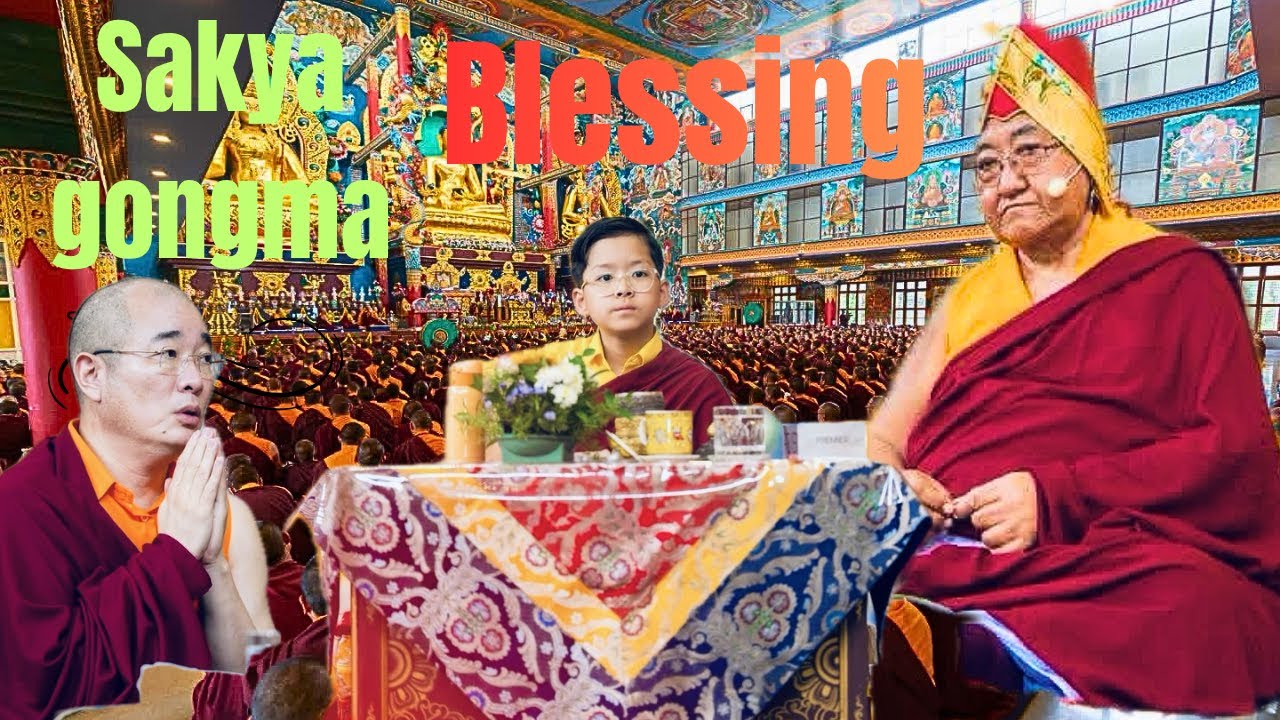 Sakya Gongma Rinpoche Bestows Lung and Wang at Namdroling Monastery_Peaceful _Healing_Purification_