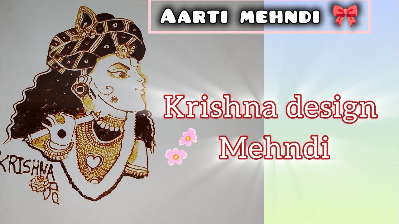 Krishna mehndi designs| Aarti mehndi | kahna ji ka face mehndi designs kese banaye 