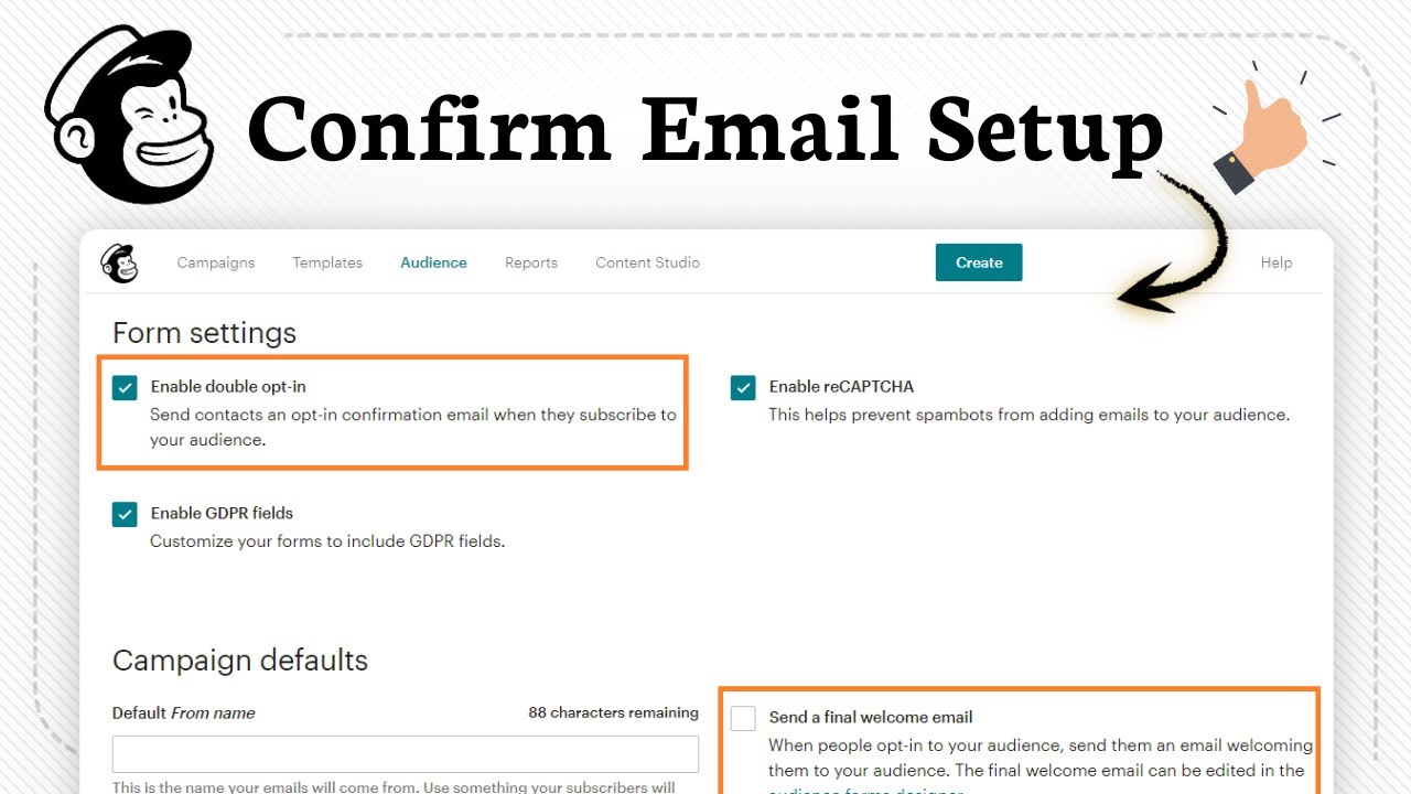 How to add the Confirm Subscription Email in mailchimp