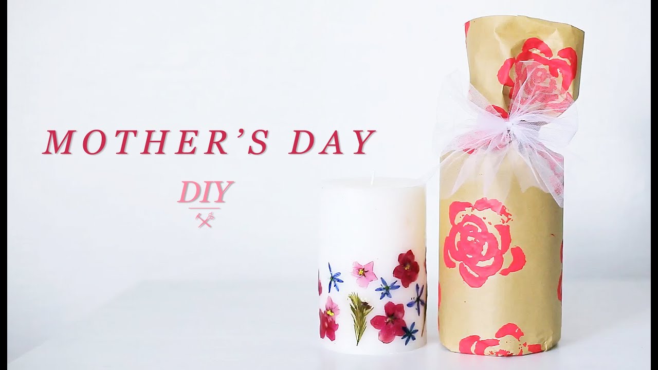 DIY MOTHER'S DAY GIFT | CANDLE & WRAPPING