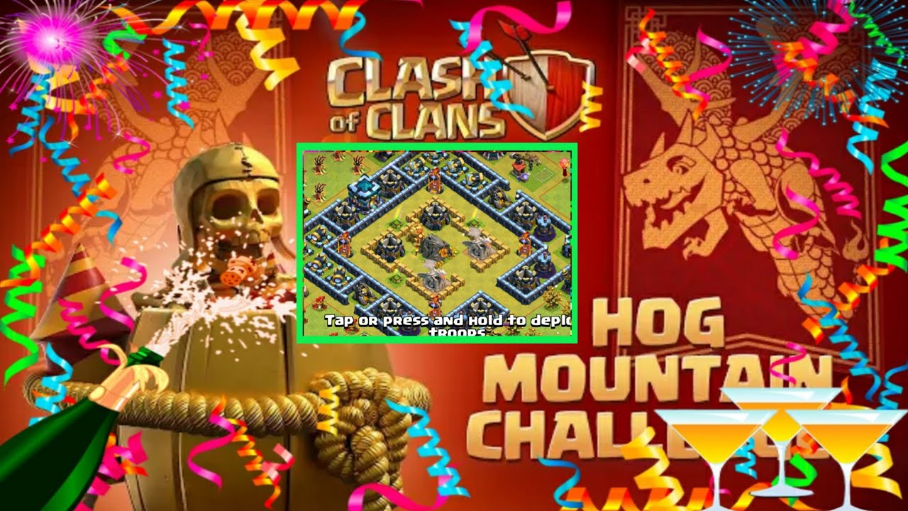 How to complete HOG MOUNTAIN CHALLENGE clash of clans.    3star hog mountain challenge