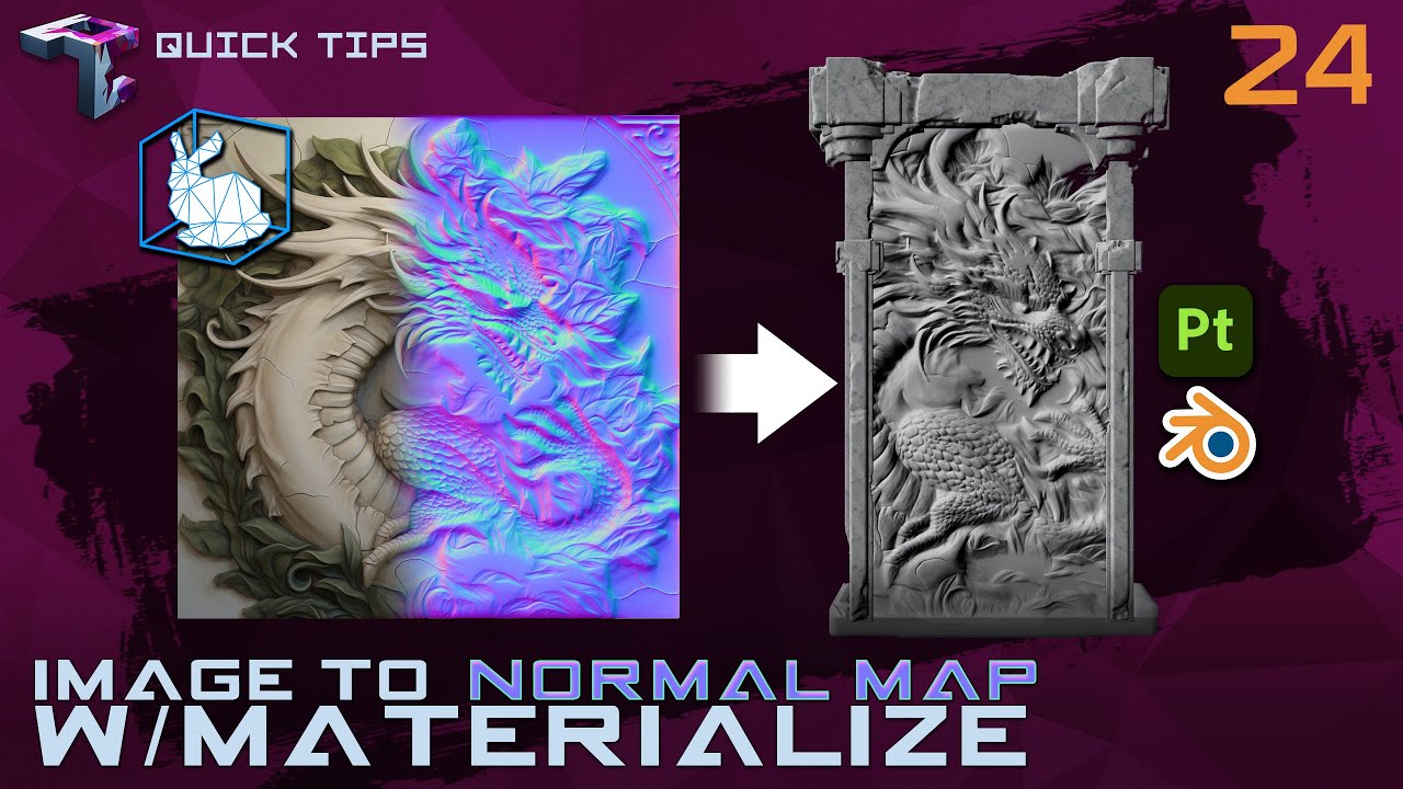 БЫСТРЫЕ СОВЕТЫ | Создание карт нормалей из изображений с помощью MATERIALIZE (при участии Midjour...