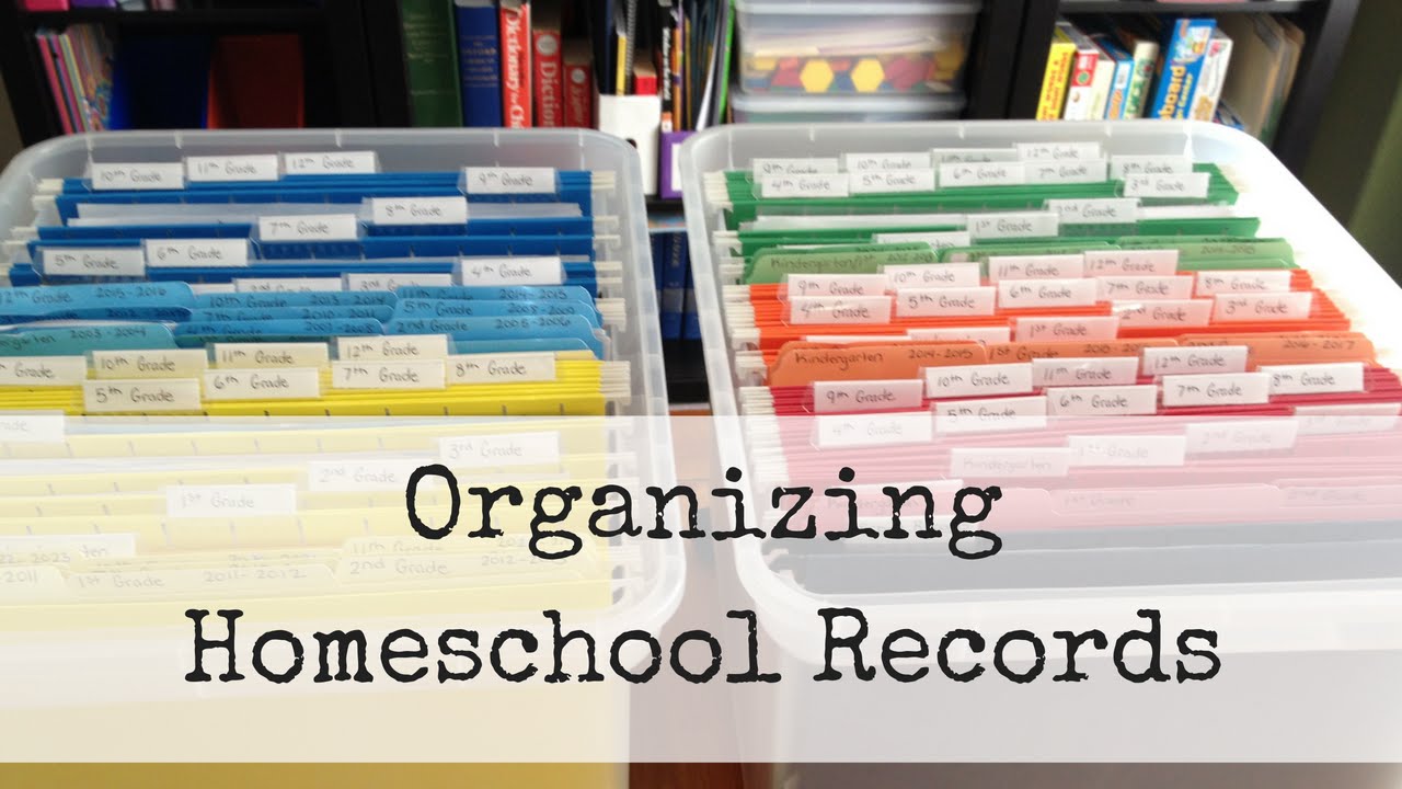 Organizing Homeschool Records