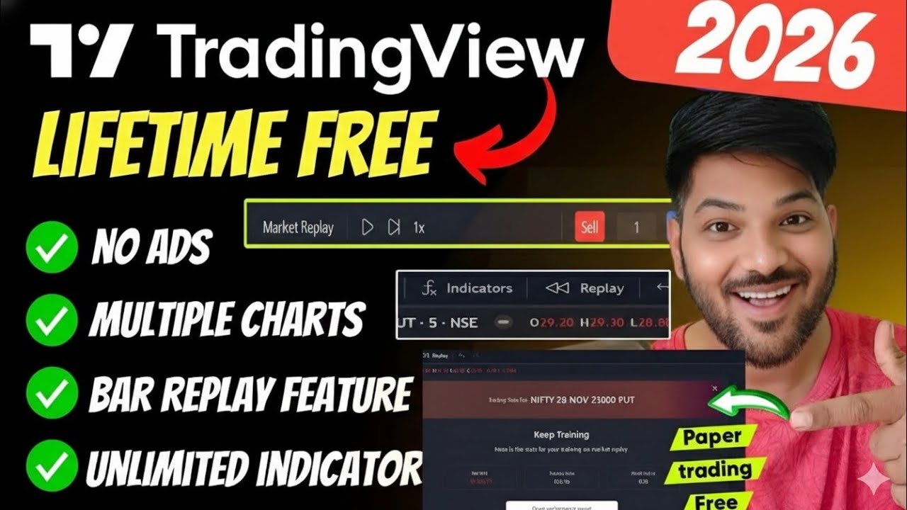 TradingView Premium БЕСПЛАТНО на всю жизнь. Бесплатные функции TradingView Premium до 2026 года.