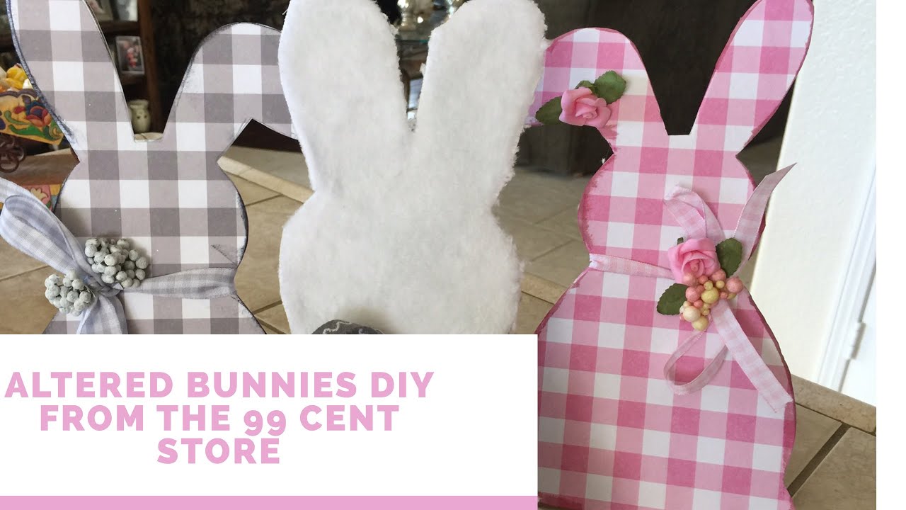 Adorable Easter Makeover  DIY Made From A 99 Cent Store Bunny Plaque