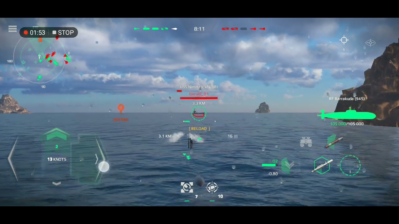 RF Barracuda (945) in action full gameplay in modern warship