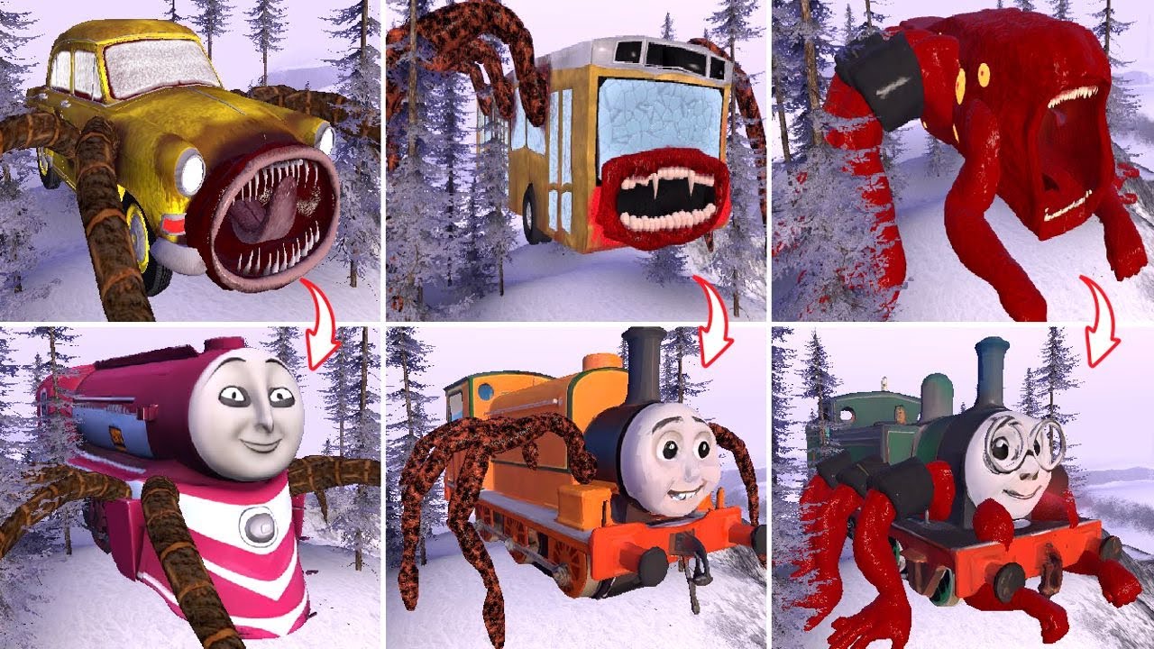 Evolution Of Monster:  Giant Bus Eater, Thomas The Train Eater, Car Eater Mutant in Garry's Mod!