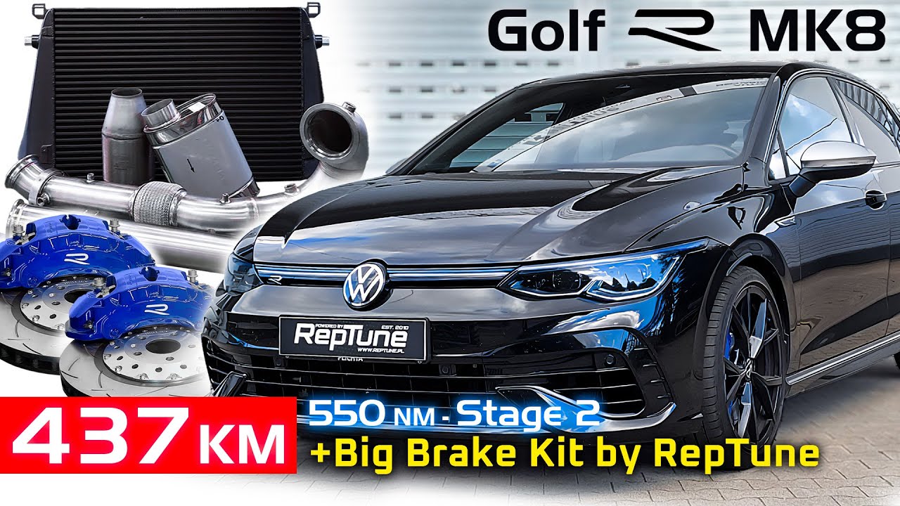 VW Golf 8R STAGE 2 437KM 550Nm  2.0TSI DNFG (320KM) – big brake do88 DP RepTune.pl
