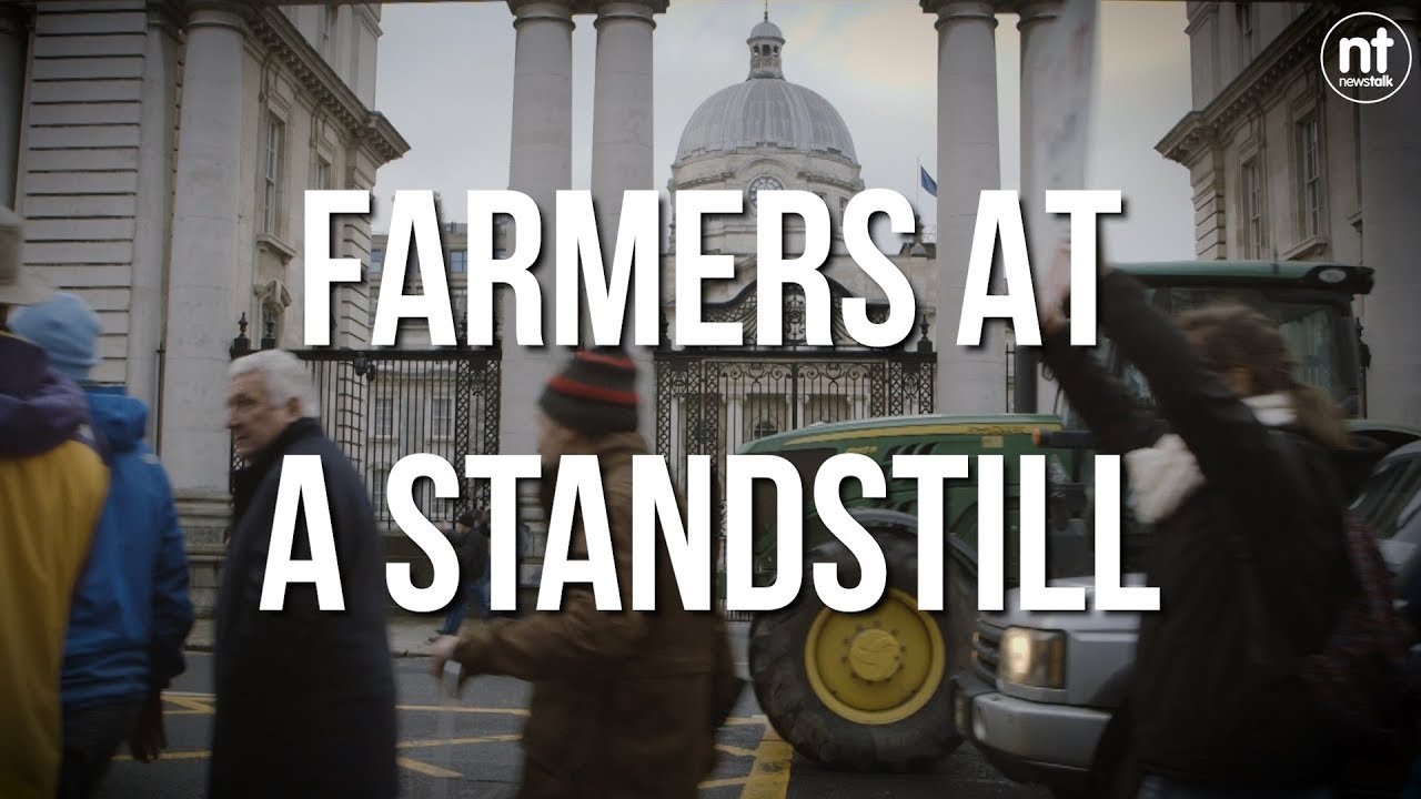 Farmers Protest with Tractors in Dublin
