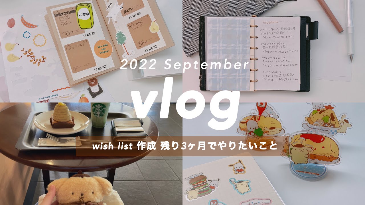 🍊vlog 手帖あそび  秋冬のwish list / サンリオ購入品 大盛デザイン / システム手帳化トラベラーズノート