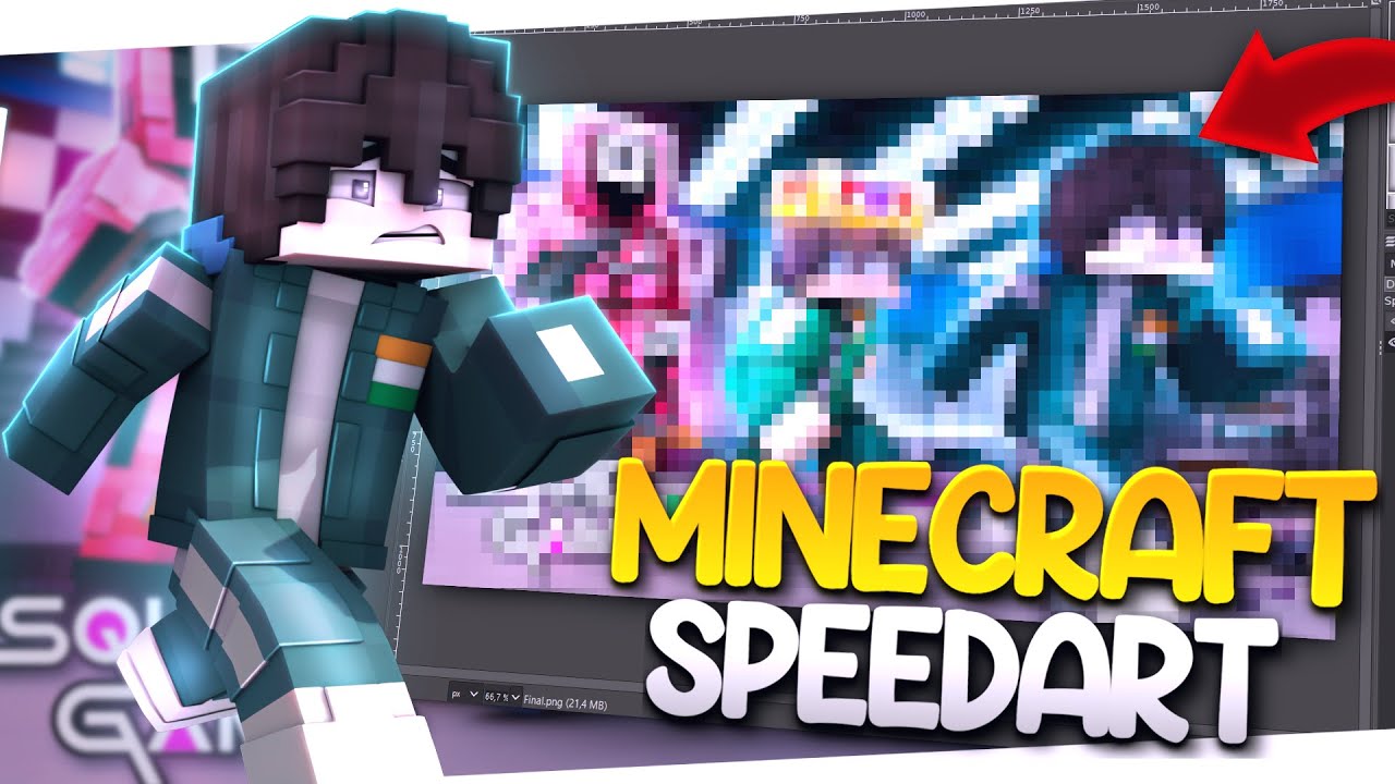 Creating a Minecraft Thumbnail with Blender | Speedart [43]