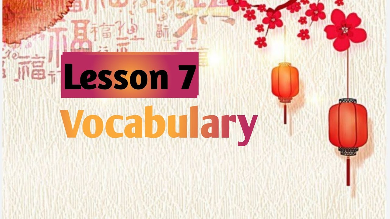 Minna no Nihongo Lesson no 7 Vocabulary 