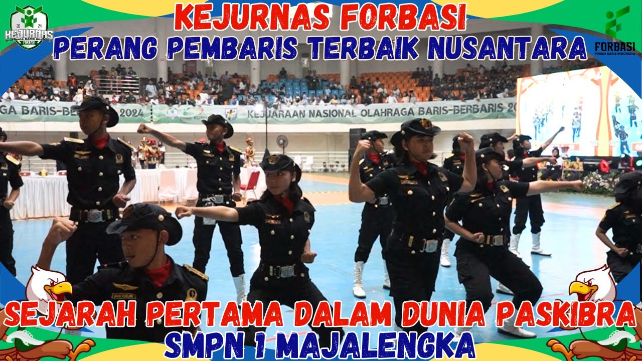 PERANG BINTANG PARA PEMBARIS...!!! PASKIBRA SMPN 1 MAJALENGKA DI KEJUARAAN NASIONAL FORBASI