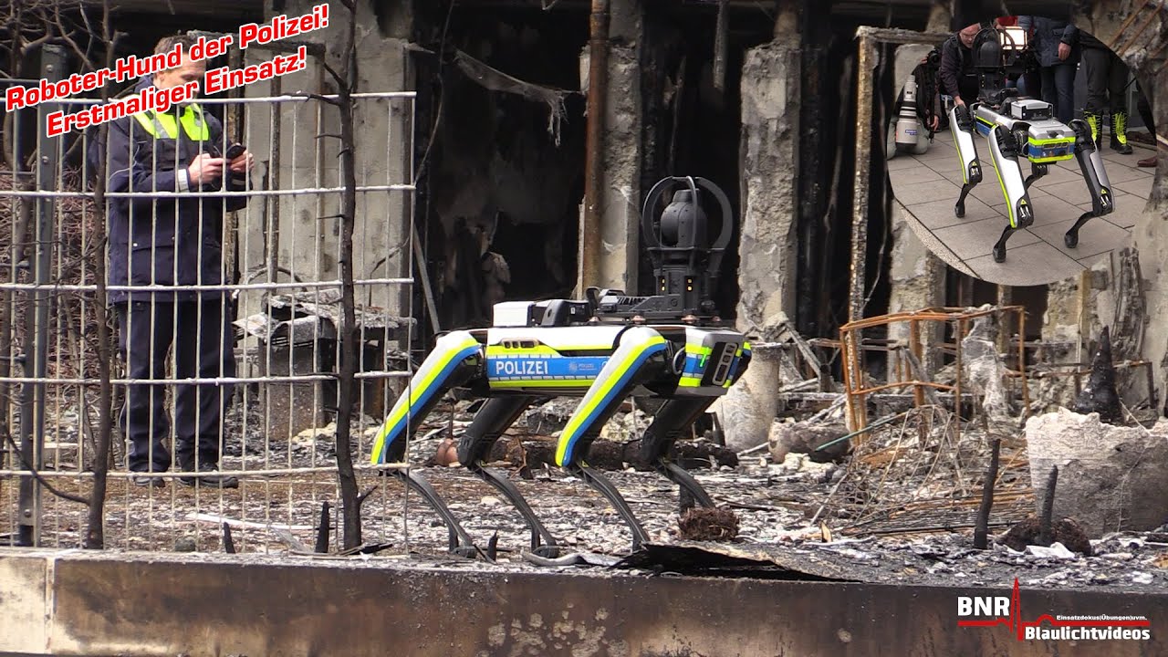 22.02.2022 - Polizei setzt erstmalig Roboter-Hund in Essener Brandruine ein!