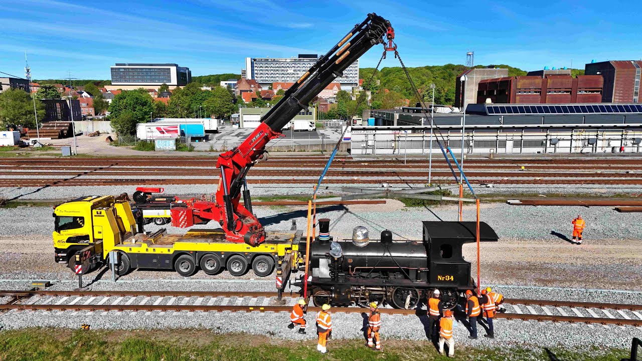 Limfjordsbanen kraner materiel ud d  6 maj 2025