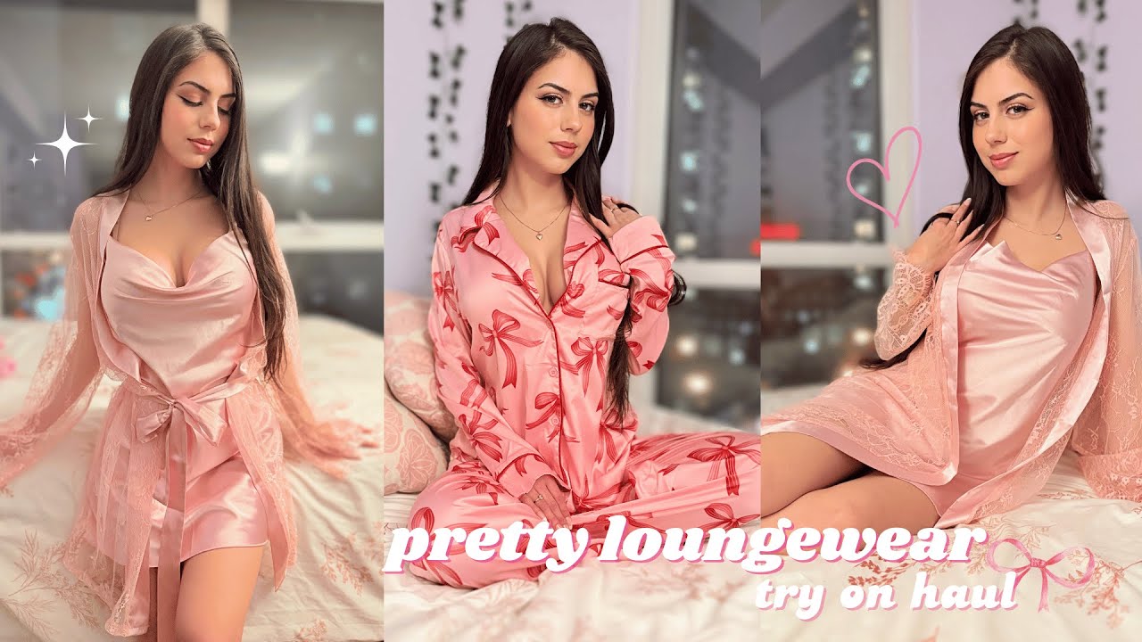 Pink loungewear try on haul 💕 cute & comfy