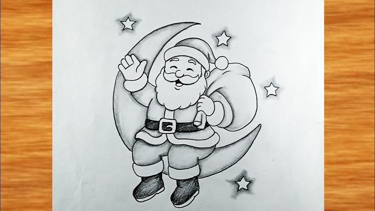 How To Draw Santa claus for christmas || Pencil Drawing for christmas 2026 || marry christmas poster