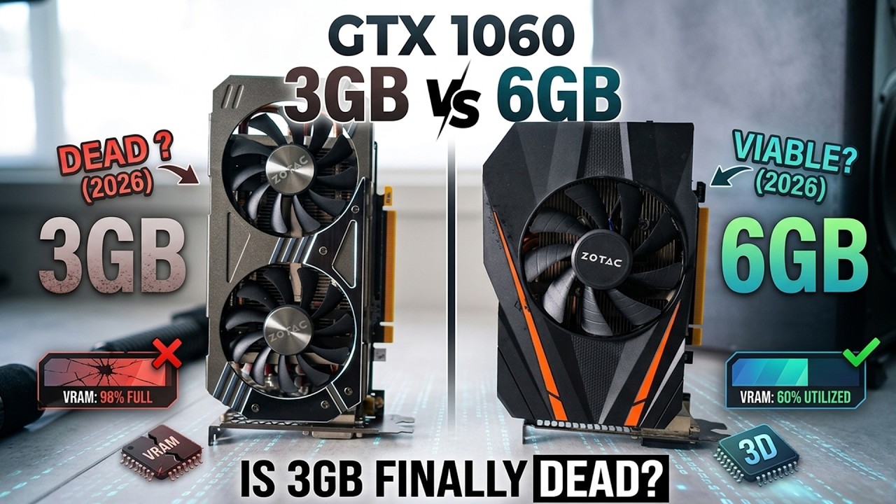 GTX 1060 3GB vs 6GB w 2026 roku... Czy 3GB w końcu umarło?