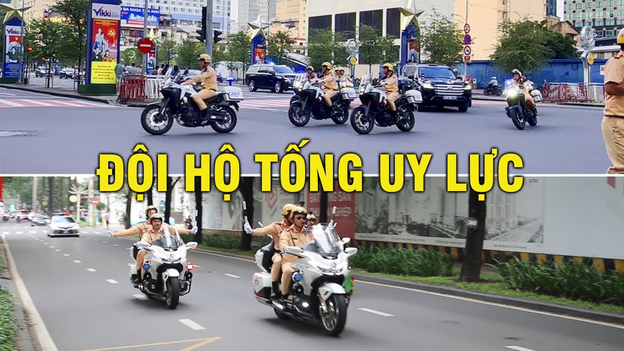 Đang giờ cao điểm, CSGT vẫn dọn sạch đường cho đoàn xe của Chủ tịch Quốc hội Cuba
