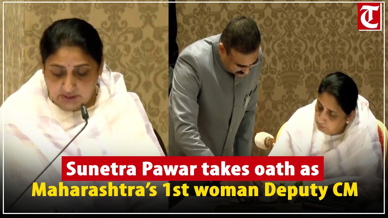 Ajit Pawar’s wife Sunetra takes oath as Maharashtra’s first woman Deputy Chief Minister