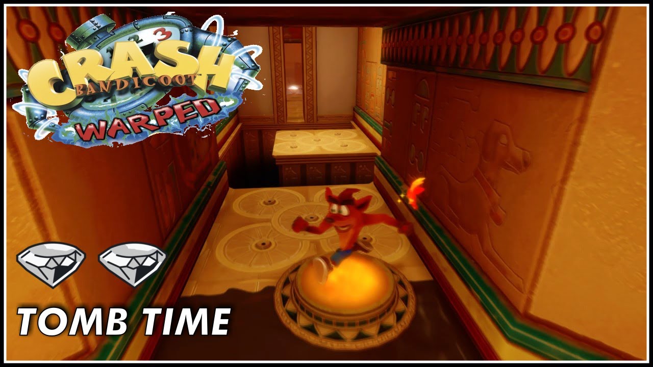 Crash Bandicoot 3 | Tomb Time - Todas as Caixas - Gema + Gema Bônus