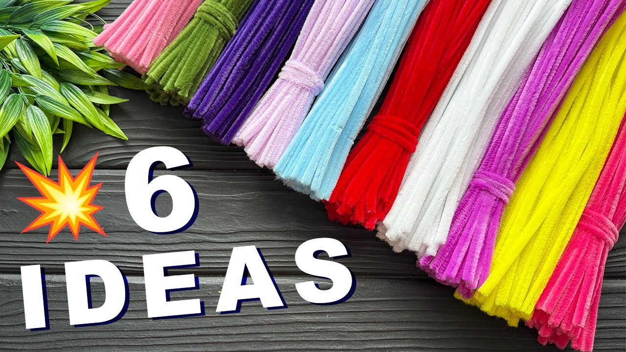 6 IDEAS Easy Flowers Pipe Cleaner Crafts DIY Decoration Ideas
