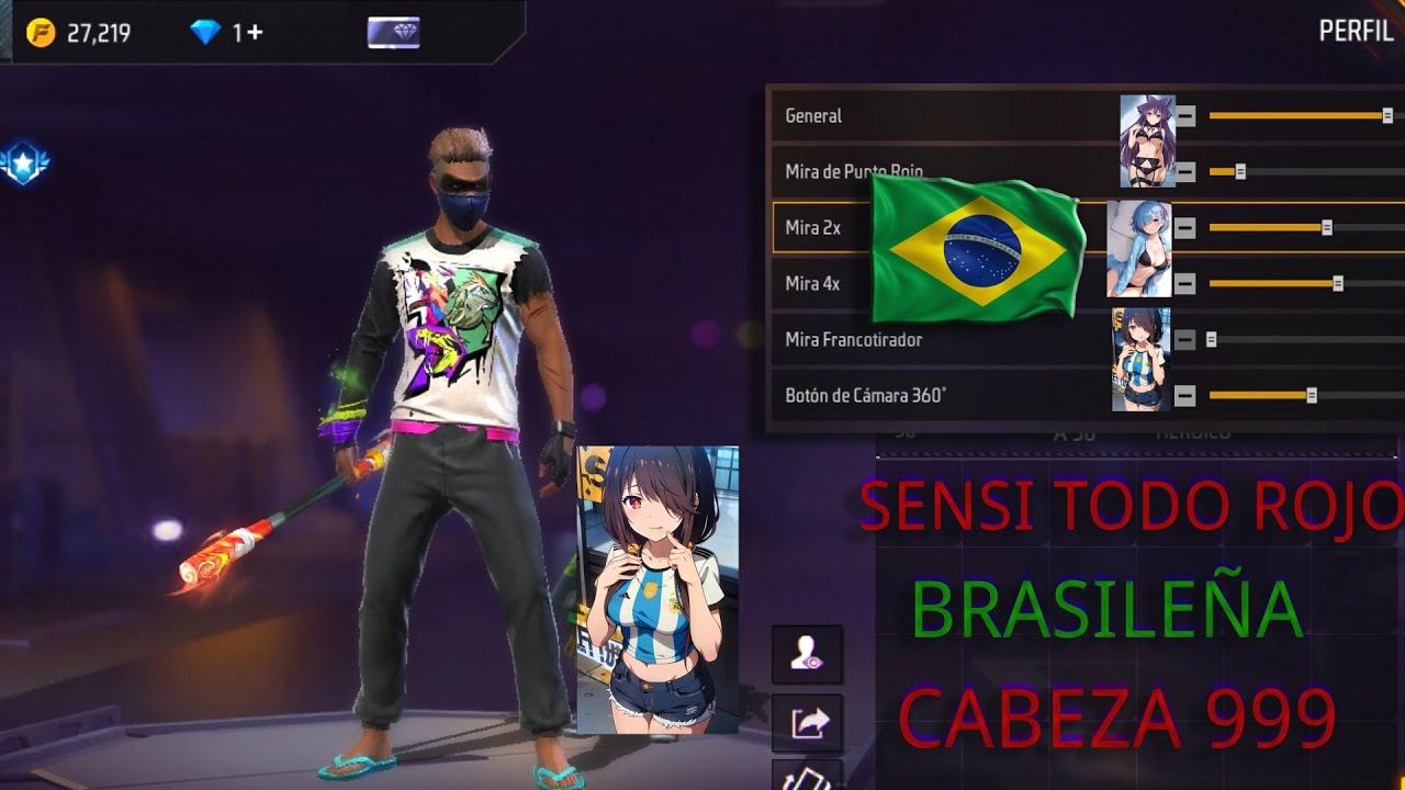 SENSI PARA FREE PARA HONOR PARA PEGAR TODO ROJO Y PARA PVP Y BR