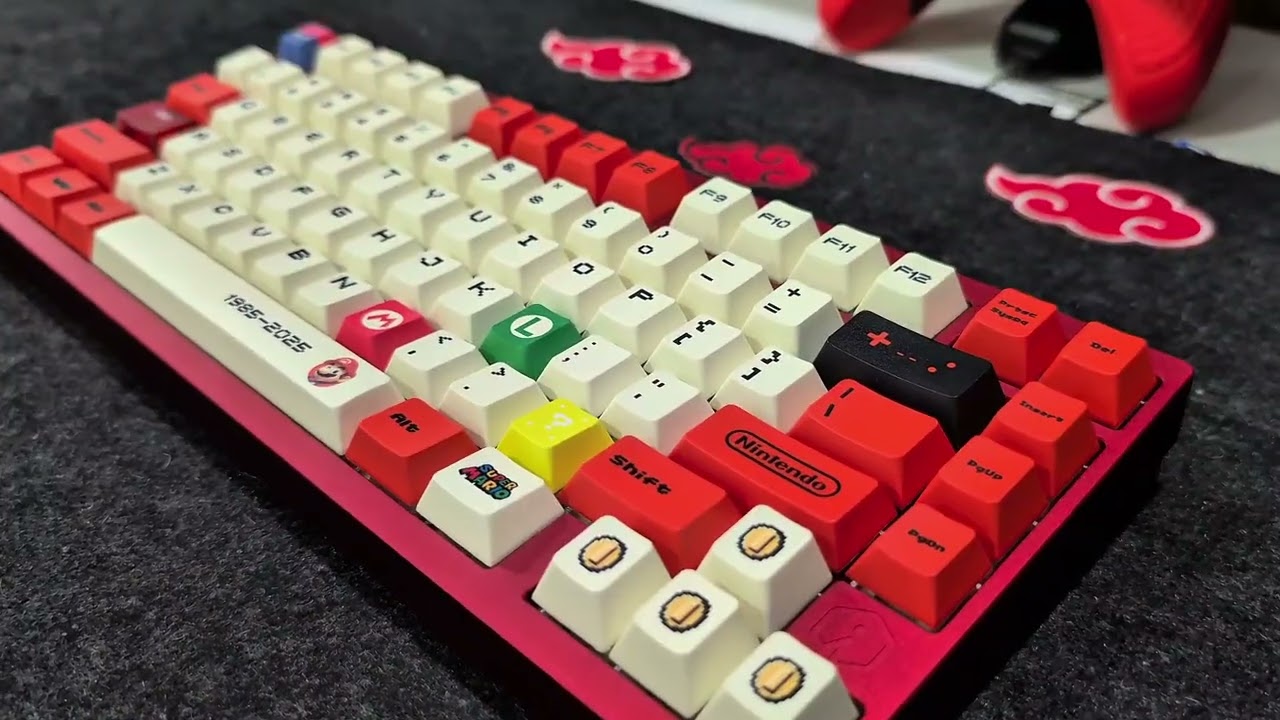 Wired alloy Mechanical keyboard mario caps #gamers #gaming #youtube #keyboards #fyp #trending 