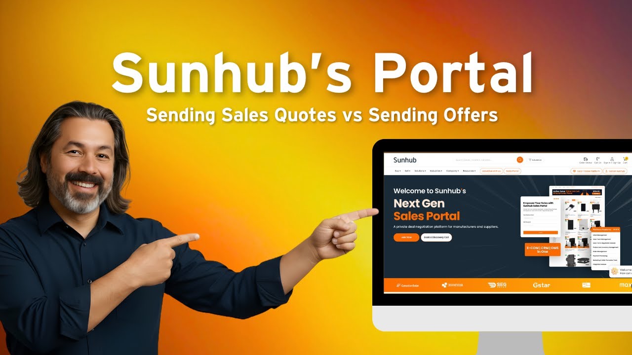 Send Offer vs Send Sales Quote | How the Sunhub Portal Powers Modern Supplier Sales