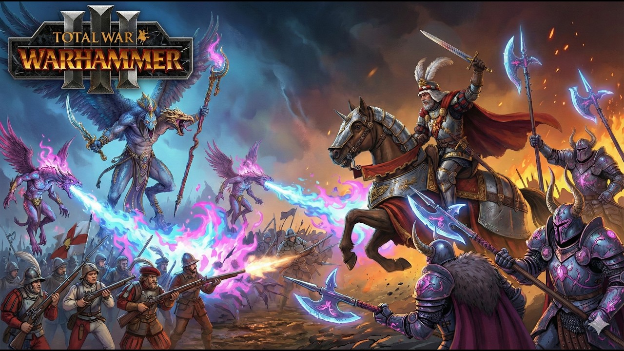 《Total War: Warhammer 3》卡伊洛斯逆轉帝國人海！奸奇火妖毀滅噴射 神選者降臨完剋鮑里斯
