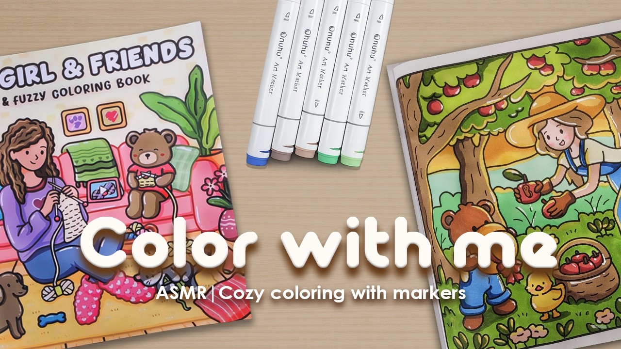 ✨Coloring ASMR That Turned Out Better Than I Expected… | Marker ASMR | Color with Me