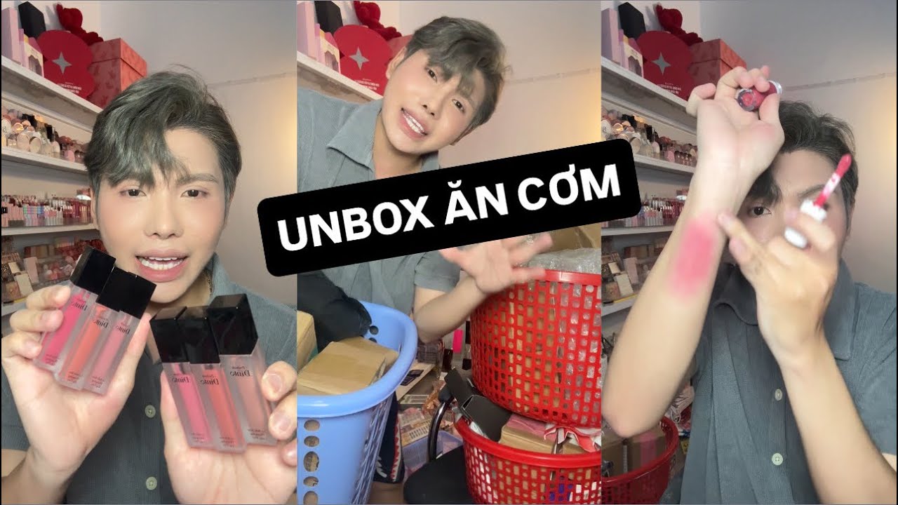 UNBOX MỸ PHẨM SIÊU DÀI - ĂN CƠM BAO NGON | NGHĨA MỘT LÍT SON