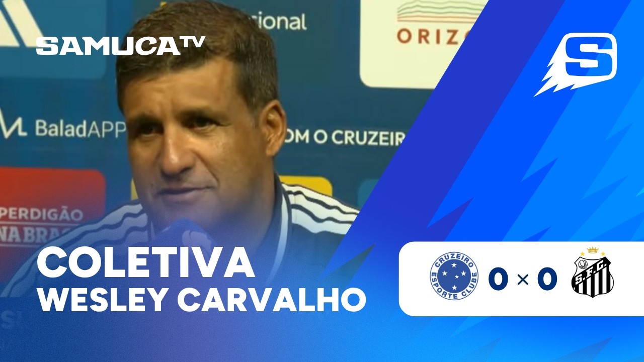 COLETIVA DO T&Eacute;CNICO WESLEY CARVALHO AP&Oacute;S CRUZEIRO 0x0 SANTOS