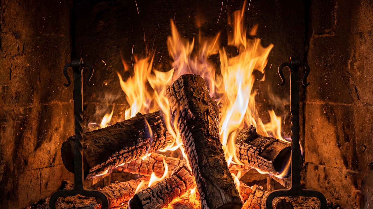 🔥 Fireplace Classic 4K. Cozy Fire with Crackling Fireplace Sounds. Fireplace 4K UHD