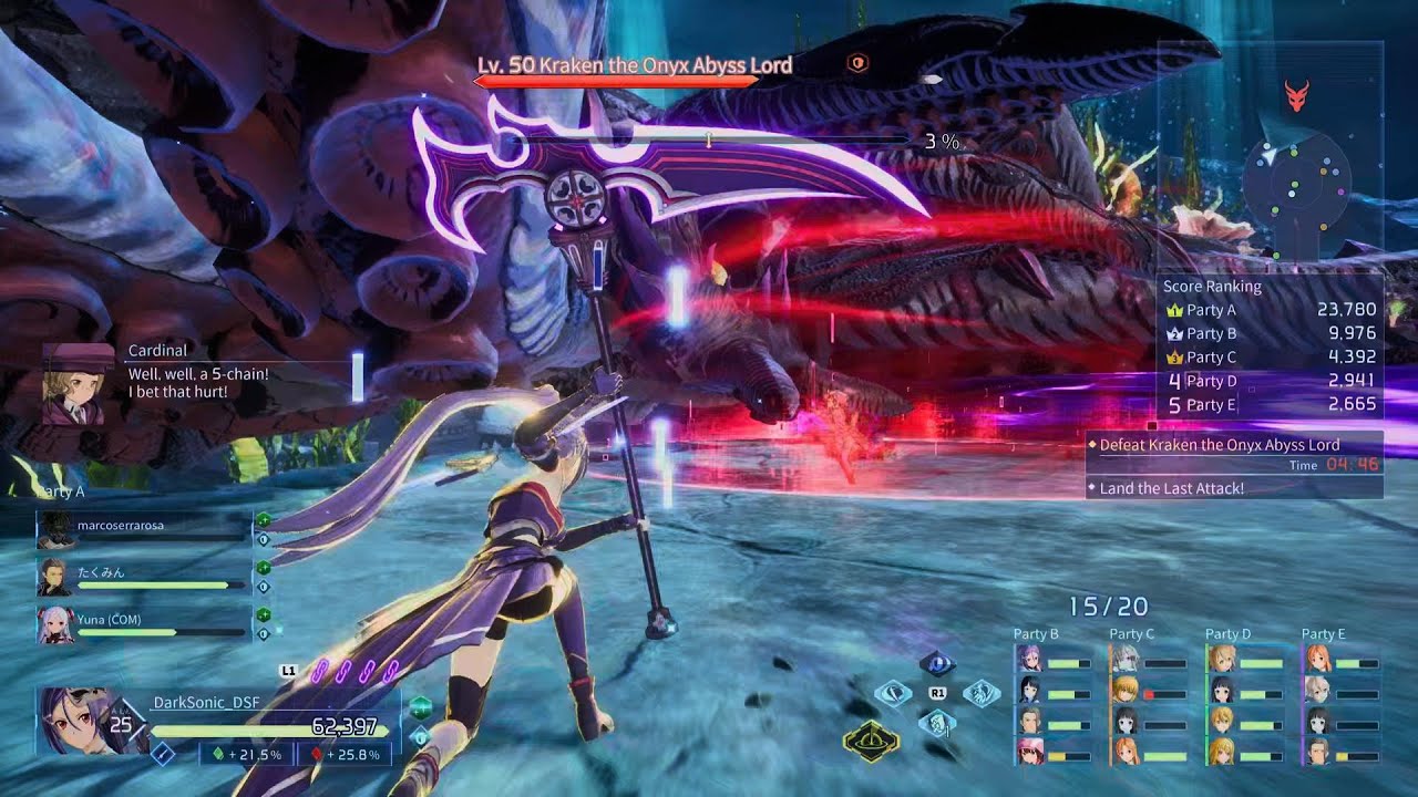 Sword Art Online Fractured Daydream | Extreme Boss - Kraken the Onyx Abyss Lord | Mito