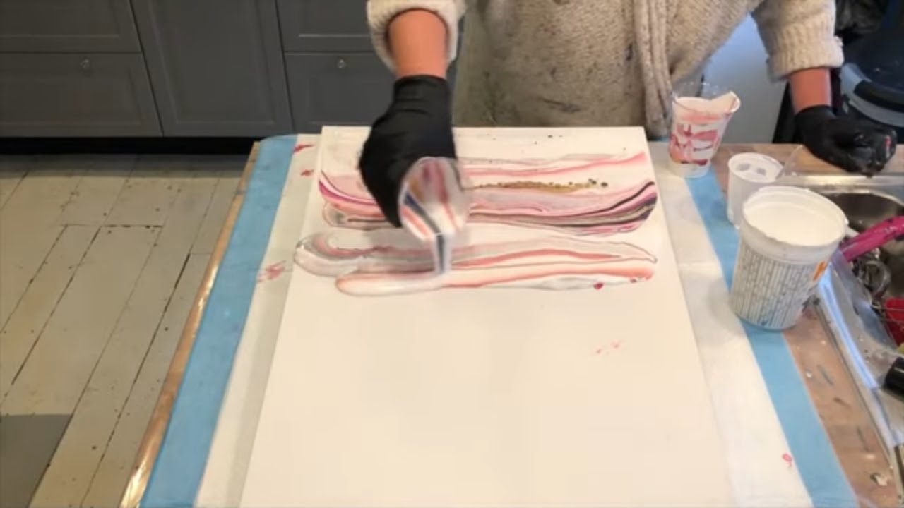 Розовый коралл/Тройная заливка для сэндвичей/Decoart Metallics/акриловая заливка