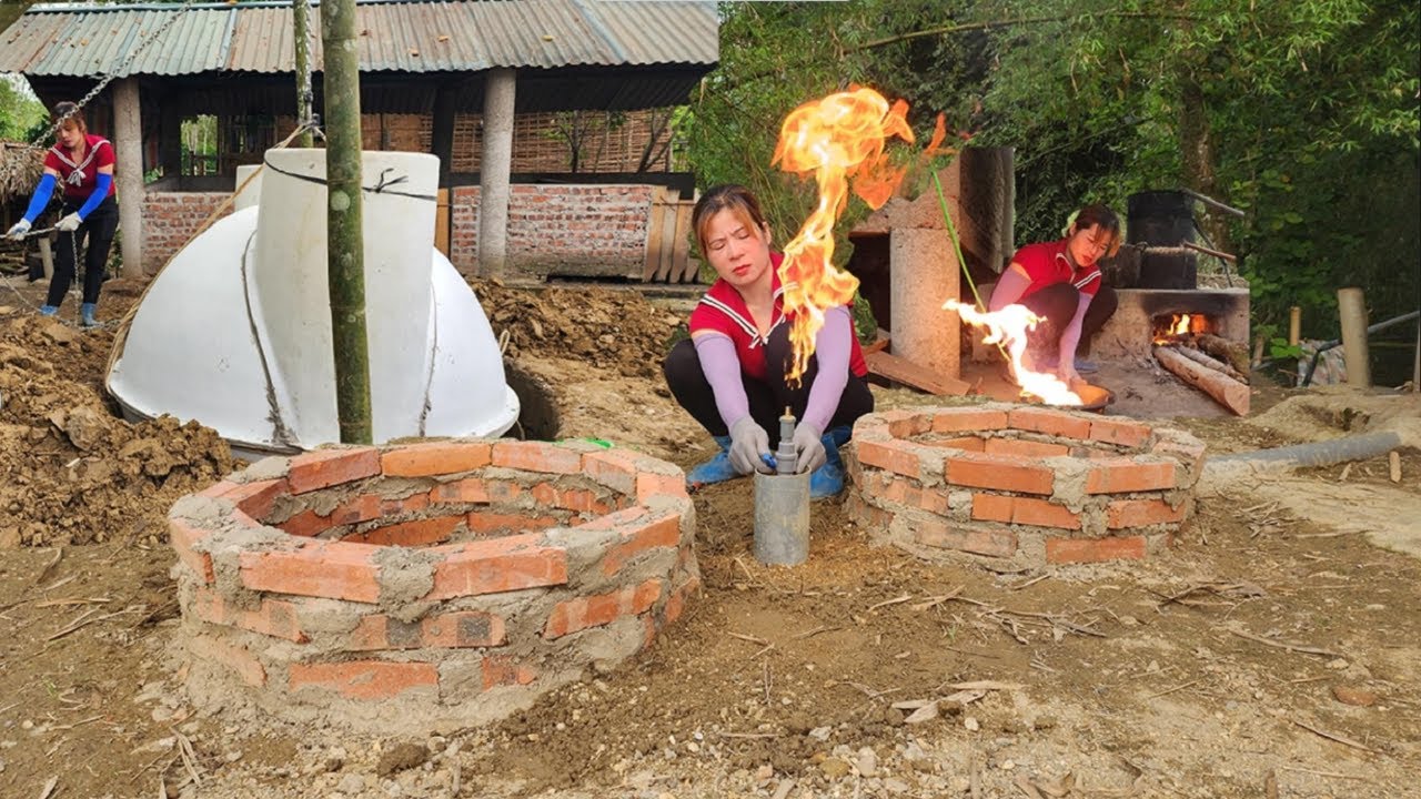 Single Girl Installs Biogas to Turn Waste into Gas | Save the Environment Yourself!