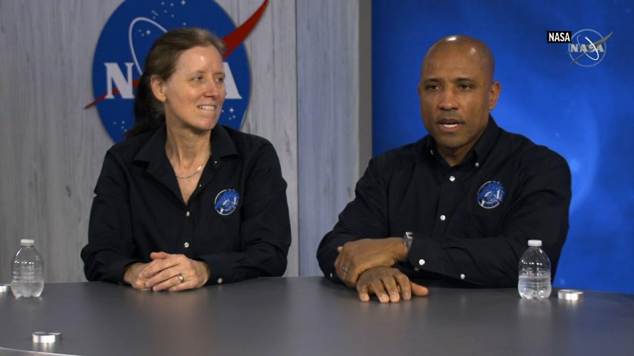Astronauts answer questions after return to Earth